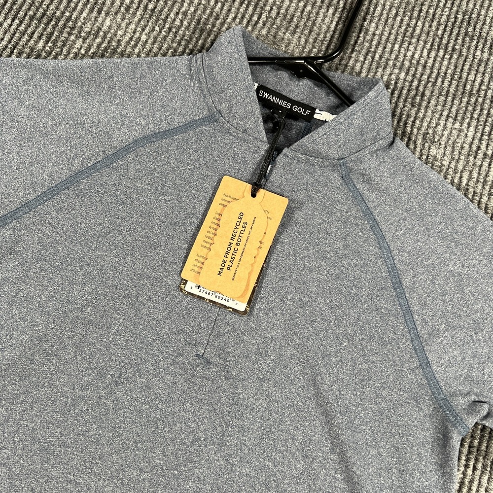 Swannies Golf Polo Shirt Womens Small Gray Short Sleeve 1/4 Zip Casual New